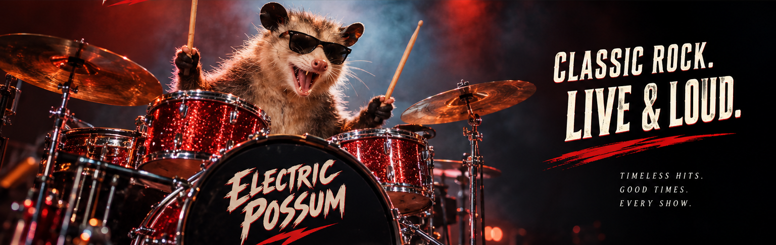 Electric Possum rock-and-roll drummer